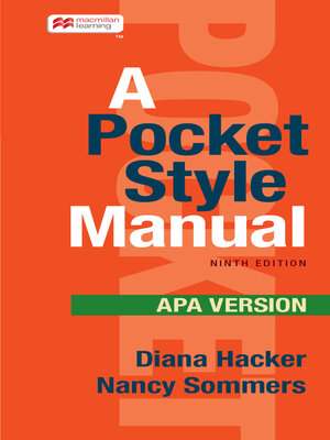 cover image of A Pocket Style Manual, APA Version